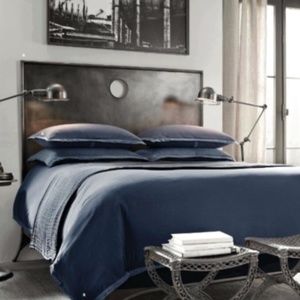 NWT Pair Restoration Hardware King Indigo Shams